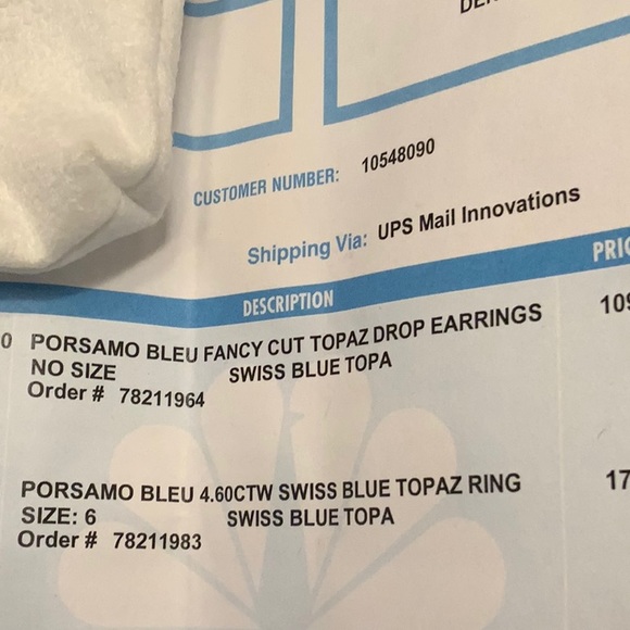 Porsamo Bleu Topaz drop earrings - Picture 5 of 5